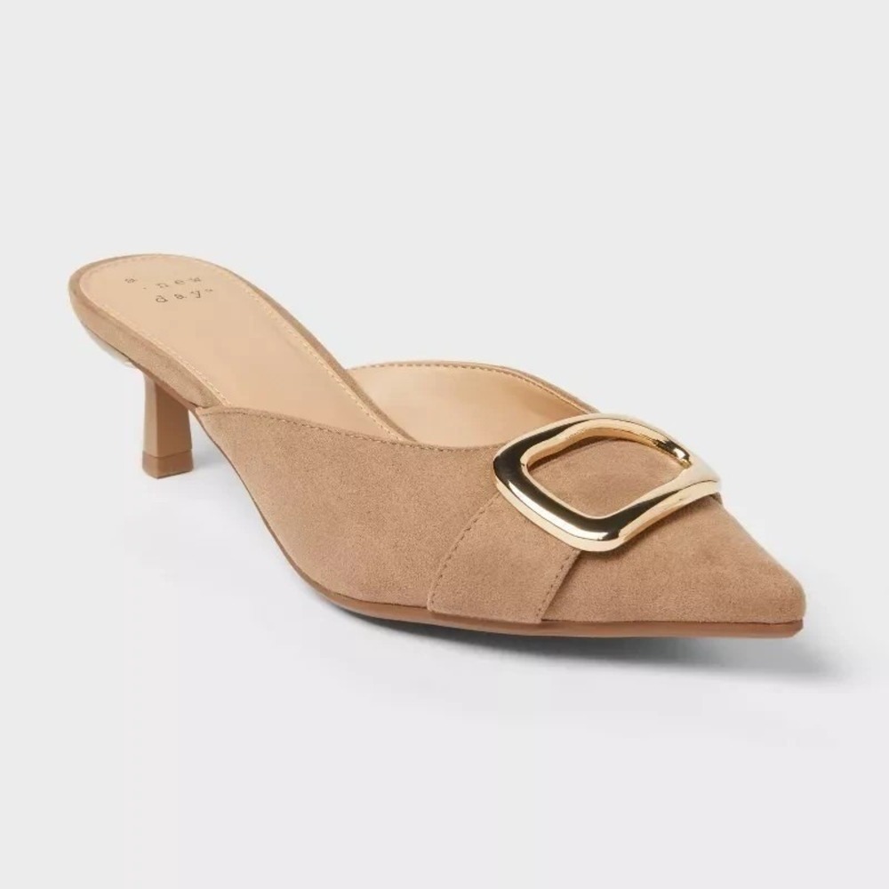 Women's Larissa Mule Heels by A New Day Beige Size 11 New With Tags